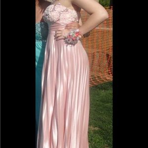 ♥️ 5x15 Peach sequin long party dress